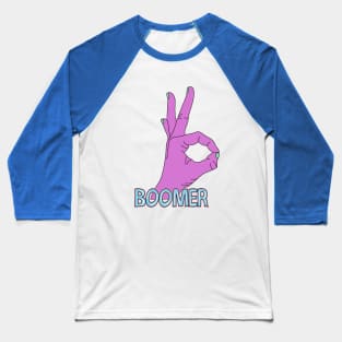 Pastel Okay Boomer Hand Baseball T-Shirt